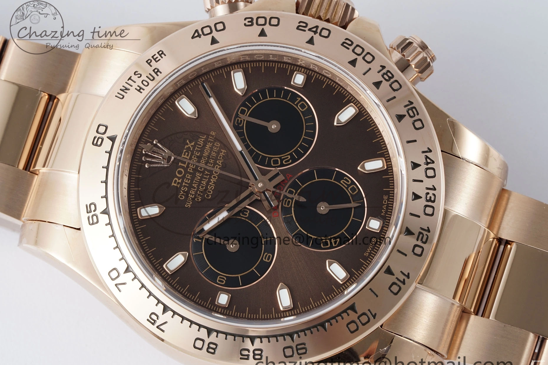 Dial SA4130 Best Edition QF Daytona on 116505 V2 Brown Bracelet RG 1:1 0324